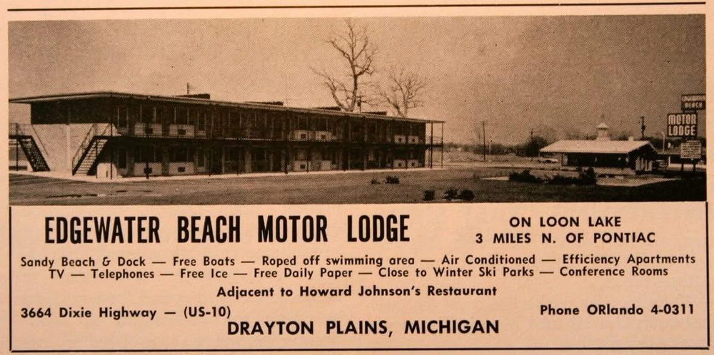 Edgewater Beach Motor Lodge - Vintage Ad